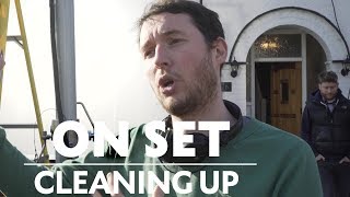 Cleaning Up Behind The Scenes with Matthew McNulty Lewis Arnold  More  On Set