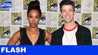 The Flash Tattoos With Grant Gustin Candice Patton  the Cast at ComicCon