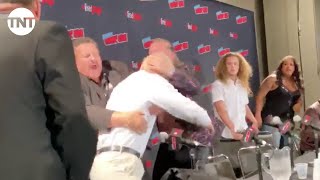 AEW RAW FOOTAGE Cody attacks Jericho at New York Comic Con 2019