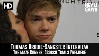 Thomas BrodieSangster Interview  The Maze Runner Scorch Trials Movie Premiere