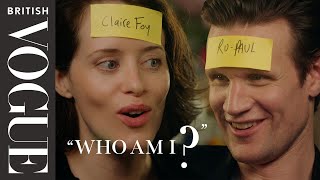 Matt Smith  Claire Foy Play Who Am I  Vogue Challenges