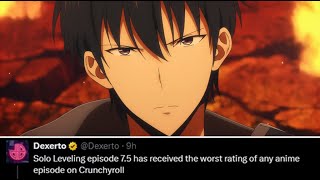 Solo Leveling is The Most Disliked Anime of All Time on Crunchyroll