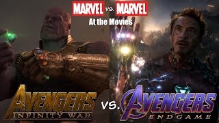 Avengers Endgame vs Avengers Infinity War  Marvel vs Marvel At the Movies