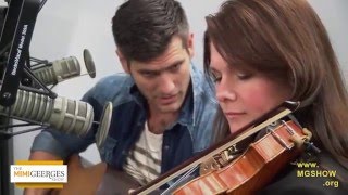 Alan Powell and Caitlin NicolThomas Performing The Song LIVE in studio