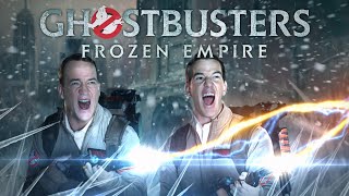 GHOSTBUSTERS FROZEN EMPIRE  Peyton and Eli Manning Suit Up
