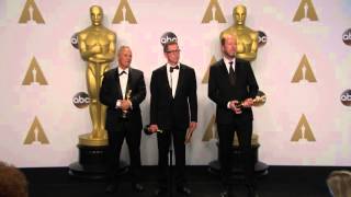 Mad Max Fury Road Gregg Rudloff  Chris Jenkins Oscars Backstage Interview 2016  ScreenSlam