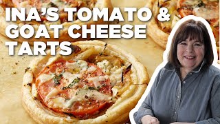 Ina Gartens 5Star Tomato and Goat Cheese Tarts  Barefoot Contessa  Food Network