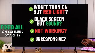 How to Fix SAMSUNG TV Wont Turn On But Red Light Is On Black Screen