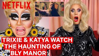 Drag Queens Trixie Mattel  Katya React to The Haunting of Bly Manor  I Like to Watch  Netflix