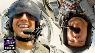 Tom Cruise Terrifies James in Top Gun Fighter Jet