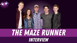 The Maze Runner Cast Interview with Will Poulter Kaya Scodelario Thomas Sangster Dylan OBrien