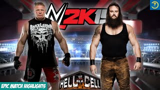 WWE Hell In A Cell 2015  Brock Lesnar VS Braun Strowman  Epic Match Highlights  WWE 2K15