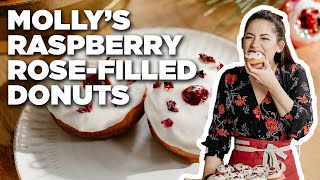 Molly Yehs Raspberry RoseFilled Donuts  Girl Meets Farm  Food Network