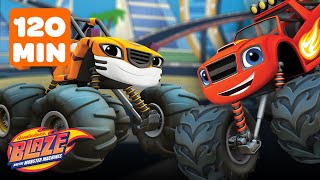 Blaze and Stripes Missions and Adventures  120 Minute Compilation  Blaze and the Monster Machines