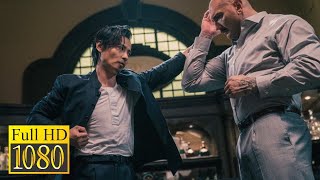 Chung Tinchi vs Dave Batista at the salon in the movie Master Z Ip Man Legacy 2018