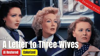 A Letter to Three Wives 1949  Colorized  Full Movie  Jeanne Crain  Romantic ComedyDrama