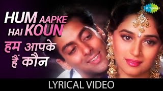 Hum Aapke Hain Koun with lyrics          Hum Aapke Hai Kon  Salman Madhuri