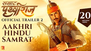 Aakhri Hindu Samrat Prithviraj  Trailer 2  Akshay Kumar Sanjay Dutt Sonu Sood Manushi Chhillar