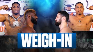Jared Anderson vs Ryad Merhy  Efe Ajagba vs Guido Vianello  WEIGHIN HIGHLIGHTS