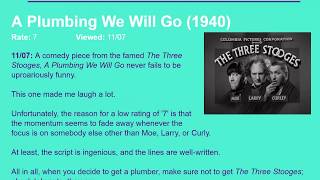 Movie Review A Plumbing We Will Go 1940 HD