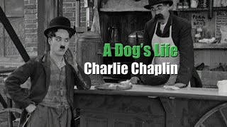 Charlie Chaplin and his brother Sydney in a scene from A Dogs Life 1918