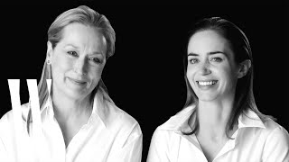 Meryl Streep and Emily Blunt on Will Ferrell and Roy Scheider in Jaws  Screen Tests  W Magazine