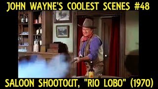 John Waynes Coolest Scenes 48 Saloon Shootout Rio Lobo 1970