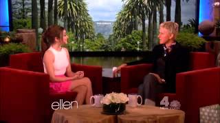 Sarah Hyland promoting Chris Colfers Struck By Lightning on Ellen