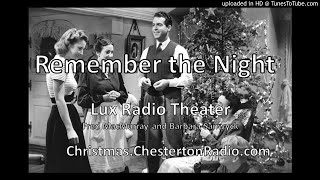 Remember the Night  Christmas Romantic Comedy  Lux Radio Theater