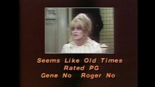 Seems Like Old Times 1980 movie review  Sneak Previews with Roger Ebert and Gene Siskel