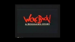 Were Back A Dinosaurs Story Trailer  1993