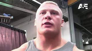 Angle remembers a tense first encounter with Lesnar AE WWE Rivals Brock Lesnar vs Kurt Angle