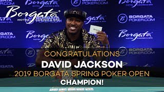 Borgata SPO Champion David Jackson Final Hand and Interview