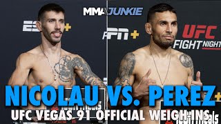 UFC on ESPN 55 Nicolau vs Perez Official WeighIn Live Stream  Fri 12 pm ET