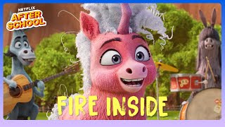Fire Inside Sing Along Lyric Video  Thelma The Unicorn  Netflix After School