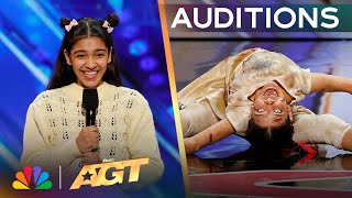 Shy Girl Arshiya FREAKS OUT The Judges  Auditions  AGT 2024