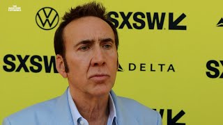 Nicolas Cage Gives Most Nick Cage Answer Ever at ARCADIAN World Premiere