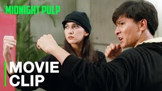 Sammo Hung Andy Lau and the Lucky Stars fight the bad guys  Lucky Stars Go Places 1986