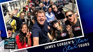Avengers Infinity War Cast Tours Los Angeles w James Corden