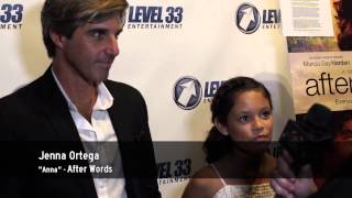 2015 Red Carpet Premiere AFTER WORDS  Carpet Chat with Juan Feldman  Jenna Ortega
