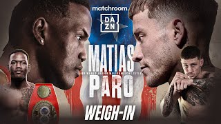 SUBRIEL MATIAS VS LIAM PARO WEIGH IN LIVESTREAM