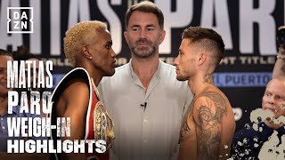 Subriel Matias vs Liam Paro  WeighIn Highlights