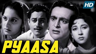Guru Dutt Pyaasa 1957 All Time Hindi Classic Movie  Mala Sinha Waheeda Rehman Bollywood Movies 4k