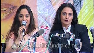 Madhuri Dixit Rekha and Manisha Koirala at Lajja movie press conference