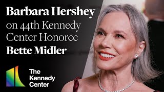 Barbara Hershey on Bette Midler  The 44th Kennedy Center Honors Red Carpet