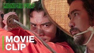 Two swordsmen fight off ninja assassins  Amazing action sequence from Duel to the Death HD