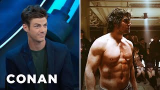Stephen Amell Is So Buff He Intimidated Grant Gustin  CONAN on TBS