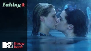 Karma  Amys Pool Kiss  Official Throwback Clip  Faking It  MTV