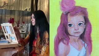 At home with Floria Sigismondi in isolation as she turns old photos into new paintings