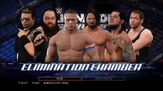 WWE 2K17 PS3  JohnCenaVSAJStylesVSBrayWyattVSBaronCorbinVSTheMizVSDeanAmbrose  Elimination Chamber